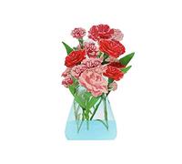 Mokylor Bouquet de Fleurs Carte de Voeux pour la Fête des Mères, Carte de Voeux Fleur 3D Créative Unique Multicolore pour Le Jour de Pâques et la Fête des Mères, Anniversaire(C)