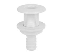 Mokylor Deck Drain Boat, 3/4in Plastic Marine Through Hull Raccords D'échappement Bouchon de Sortie de Vidange de Bateau Blanc pour Caravanes, Camping-Cars, Camions, Tracteurs
