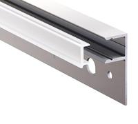 Mola Profilé de carrelage en aluminium | 2 x 2 m en acier inoxydable | Baguette de finition pour bandes LED jusqu'à 1 cm de largeur | Rail de carrelage en U + couvercle en acrylique blanc laiteux