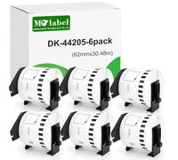 Molabel 6 Rlx DK-44205 Amovibles Compatibles avec Brother QL 62mm x 30.48m