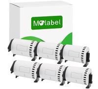 Molabel - 6 rouleaux d'étiquettes en continu DK-22243 (papier) compatibles avec Brother, 102 mm x 30,48 m, convient pour les imprimantes d'étiquettes Brother QL