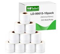 Molabel 99015 S0722440 Lot de 10 étiquettes d'adresse pour Dymo LabelWriter 4XL 450 400 330 320 310 54 x 70 mm