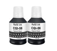 Molabel Bouteilles d’Encre compatibles GI-56 GI-56BK (2 Noires) pour Canon MAXIFY GX7050, GX6050, GX5050, GX4050, GX3050
