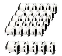 Molabel DK-22205 DK2205 Lot de 30 rouleaux d'étiquettes sans fin 62mm x 30,48m pour Brother QL-500 QL-500A QL-500BS QL-500BW