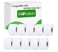 Molabel Étiquettes 10 Rouleaux pour Dymo S0722400 99012 36 x 89mm avec Puce - Compatible avec les Imprimantes Dymo LabelWriter 550-260 Étiquettes par Rouleau