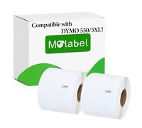 Molabel Étiquettes d'adresse compatibles avec les imprimantes Dymo S0722430 99014 - Compatible avec les imprimantes Dymo LabelWriter 550 - 2 rouleaux de 220 étiquettes par rouleau
