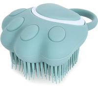 Molain Brosse de toilettage pour animaux de compagnie, peigne de bain en caoutchouc de silicone, brosse de massage en silicone souple pour chiot, brosse de nettoyage avec distributeur de shampooing,
