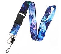 Molain Cordon pour badge avec boucle à dégagement rapide, cordon de style ciel étoilé avec fermoir mousqueton pivotant, cordon robuste pour les clés, cordon mobile pour enseignants (ciel étoilé)