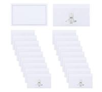 Molain Lot de 20 badges nominatifs, 9 x 5,5 cm, en PVC, pour vêtements, avec clip et épingle, pour l'école, l'entreprise, les conférences, les affaires