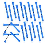 Molain Lot de 20 tiges de permanente pour cheveux courts en plastique pour cheveux courts et rouleaux de permanente, rouleau à friser, tige de permanente pour cheveux longs (bleu, 0,8 cm)
