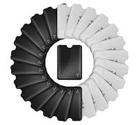 Molain Lot de 24 pochettes de blocage RFID pour cartes d'identité, cartes de crédit, cartes RFID pour homme et femme Noir/Blanc