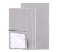 Molain Lot de 3 chiffons de polissage pour bijoux en argent - Double face - Réutilisables - Fibres super fines - Pour bijoux en argent, or, platine