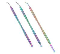 Molain Lot de 3 outils de levage de cils 2 en 1, outil professionnel de séparateur de cils avec peigne, tiges de levage de cils et kit de teinture pour sourcils, permanente, coloration, curling et