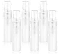 Molain Lot de 6 mini flacons pulvérisateurs de 5 ml - Transparent - Rechargeable - Mini flacons pulvérisateurs en plastique - Portable - Pour les voyages en plein air et le bureau