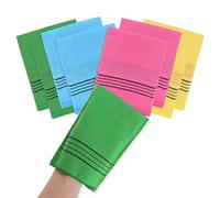 Molain Lot de 8 gants de toilette exfoliants viscose et rayonne asiatiques coréens pour enlever les peaux mortes et callosités nettoyer les pores