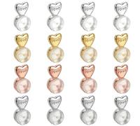 Molain Lot de 8 paires de fermoirs de boucles d'oreilles en silicone avec élévateurs pour oreilles tombantes, fermoirs de sécurité en forme de cœur pour boucles d'oreilles lourdes