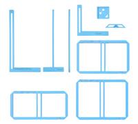 Molain Lot de 9 outils de scrapbooking faciles à relier, kit complet de pochoirs et de guide de découpe, avec règle, coin d'onglet, entretoise et séparateur pour cahier, calendrier, journal