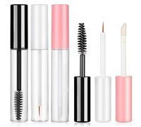 Molain Tube de mascara vide de 5 ml, tube d'eyeliner et gloss à lèvres, flacon récipient de crème à cils avec inserts en caoutchouc pour huile de ricin, kit idéal pour les cosmétiques et le bricolage