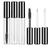 Molain Tube de mascara vide de 5 ml, tube d'eyeliner et gloss à lèvres, flacon récipient de crème pour cils avec inserts en caoutchouc pour huile de ricin, kit idéal pour le bricolage, les cosmétiques