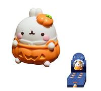 Molang Halloween Special Series 2 Box Jouets Blind Box Mignon Figurine à collectionner Modèle d'action Fille Anniversaire Surprise Aléatoire Sacs aveugles Décoration Chambre Bureau (6 pièces)