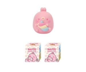 Molang Snack Time Série Blind Box Figurines Mystery Box Jouet aléatoire Cadeau d'anniversaire Noël Jouet à collectionner pour décoration de bureau 1 pièce