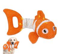 Molantaule Jouets couineurs en Peluche de qualité supérieure pour Chien - Doté d'un Design de Poisson Clown Durable, ce Jouet en Peluche est Parfait pour s'engager dans Un Jeu de tir à la Corde en