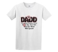 MOLARARTS T-Shirt Feel Soft DADD Dad Against Daughters Rencontres Tissus Confortables pour Vous accompagner Tout l'été Blanc XL