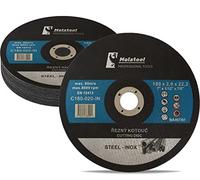 Molatool Lot de 10 disques à tronçonner professionnels - 180 x 2,0 x 22,2 mm - Pour métal, acier, acier inoxydable/inox
