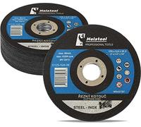 Molatool Lot de 20 disques à tronçonner professionnels 125 x 2,0 x 22,2 mm pour métal, acier, acier inoxydable/inox, lot de 20 disques flexibles pour meuleuse d'angle