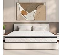 MOLBIUS Matelas hybride pour lit double de 25,4 cm | Mousse à mémoire de forme de fermeté moyenne et ressorts ensachés individuels | Matelas sans fibre de verre | Matelas respirant | CertiPUR-US