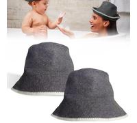 Molbory Lot de 2 chapeaux de sauna en feutre - Pour homme et femme - Accessoires de sauna - Gris