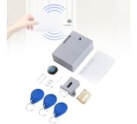 Molbory Serrure d'armoire intelligente, sans trous, contient 3 porte-clés et 1 carte, serrure invisible, ouverture électronique RFID par carte pour bibliothèques de sauna, usines et casiers de bureaux