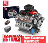 Mold King-Jouets de moteur technique pour enfants, The Hurized LSX454 V8 Engine importer nights Assembly Car Engine Brick Set, Gift, 10171 Original Box Packing