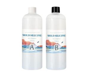 Mold Making Silicone - Clear Liquid Blend, Easy Pour Formula | Craft Molding Supply Set, Heat-Resistant Rubber Compound, Kit For Sculpture Casting, Soap Crafting, Resin Creations