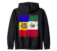 Moldavie Mexique Demi-Drapeau Moldave Patrimoine Mexicain Sweat à Capuche