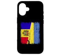Moldavie Ukraine Demi-Drapeau Moldave Ukrainien Heritage Coque pour iPhone 16