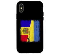 Moldavie Ukraine Demi-Drapeau Moldave Ukrainien Heritage Coque pour iPhone X/XS
