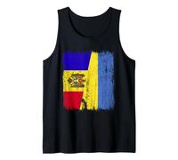 Moldavie Ukraine Demi-Drapeau Moldave Ukrainien Heritage Débardeur