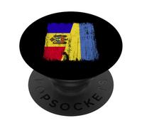 Moldavie Ukraine Demi-Drapeau Moldave Ukrainien Heritage PopSockets PopGrip Adhésif