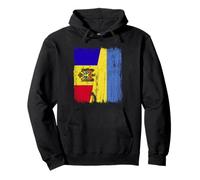 Moldavie Ukraine Demi-Drapeau Moldave Ukrainien Heritage Sweat à Capuche