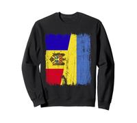 Moldavie Ukraine Demi-Drapeau Moldave Ukrainien Heritage Sweatshirt