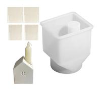 Molde De Silicona Para Sostenedor De Velas - Artesanía De Cemento En Forma De Casa, Moldes Para Fundición De Resina, Molde Para Portavelas | Decoración De Mesa Como Centro Hogar, Boda, Fiesta, Cena