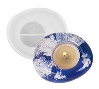 Moldes Para Portavelas De Resina Molde Decorativo, Diseño Antiadherente, Multifuncional | Molde De Piedra Irregular Con Silicona Duradera, Artesanía En Resina Para Velas De Té,