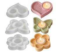Molds for Resin - Reusable Easy Release Craft Supplies | Candle Holder Resin Casting Epoxy Molds - for Wax Plaster Home Decor Art Projects Holiday Birthday Party Favors