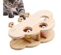 Mole Toy - Wooden Cat Scratcher Board with Interactive Mole Game, Durable Pet Play Toy for Claw Grinding, Fun Exercise and Entertainment for Cats