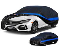 Molebt Housse de Voiture imperméable Toutes Saisons pour Automobiles, Housses extérieures extérieures complètes Contre la Neige, Le Soleil, la Pluie, la poussière, Ajustement Universel pour berline