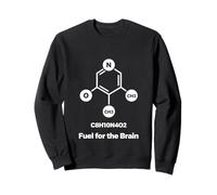 Molecule de caféine Combustible pour Le Cerveau Minimal Science Design Sweatshirt
