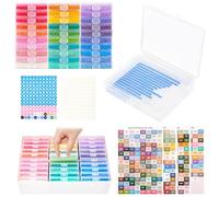 MOLEDINO 30 Pièces Rangement pour Peinture au Diamant avec Couvercles, Kit 2 en 1 Plateaux Diamond Painting avec 1 Grande Boîte de Rangement Plastique Blanche, Diamond Painting Accessoires