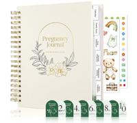 molekaus Journal de grossesse pour les premières mamans, journal de grossesse souvenir avec 146 pages en lin, beau cadeau indispensable pour suivre les étapes importantes pour les futures mamans