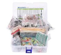Molence Kit de Composants électroniques à Monter soi-même, résistances 1818 pièces, LED, triode, condensateurs, diodes, PCB, potentiomètre, résistance Variable, stabilivolt pour Arduino UNO MEGA2560
